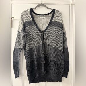 American Eagle Outfitters Black and Gray Cardigan